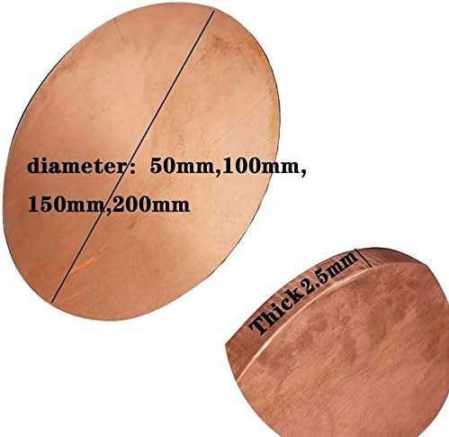 AMDHZ Folha de folha de cobre puro 99,9% Placa de cobre pura placa de matéria -meta