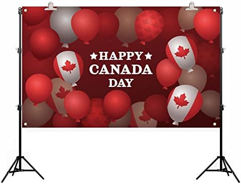 Caso -pano de fotografia do dia do Canadá para fotografia Feliz Dia do Canadá Banner Decoração Canadense Decorações e suprimentos para festas para festas para a festa em casa