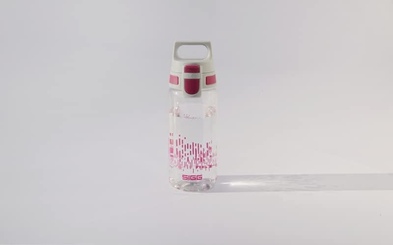 Sigg - Tritan Water Bottle - Total Clear One MyPlanet Berry - Adequado para bebidas carbonatadas - Lavagem de louça Segura - Proférico de vazamento - Leve - resistente a arranhões - BPA livre - 17 oz
