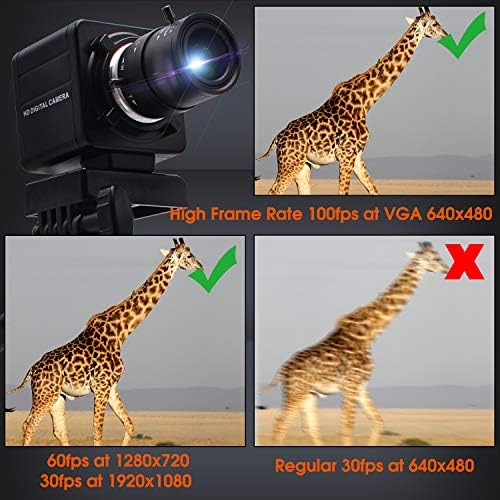 Câmera USB SVPRO com Zoom 2,8-12mm Lente Varifocal Webcam CMOS OV2710 Taxa de quadros alta 100fps USB com câmera Compatível