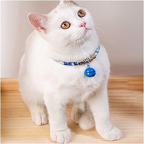 Chanbin gato colar sinos de gato pescoço acessórios de coelhos colarinho de luminagem reflexiva de segurança de nylon colarinho bonito para gatos cães coelhos tamanho grátis com três cores
