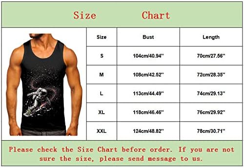 XXBR Men's Workout Tank Tops Summer Summer Sleesess Vest Slim Fit Astronaut Galaxy Print Funny Graphic Athletic Gym Tanks