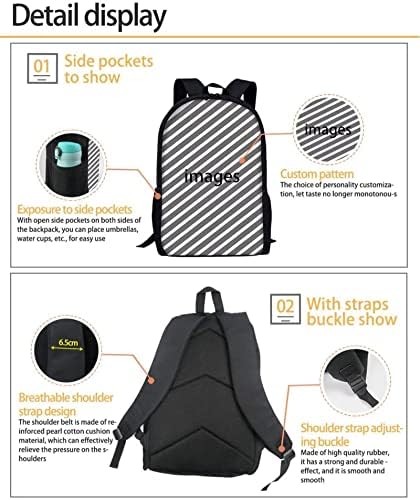Gongbawa Wolf Bookbag 4-PCS Conjunto para mochila adolescente com lanchonete com lanchonete e case de lápis estudantes galaxy bento