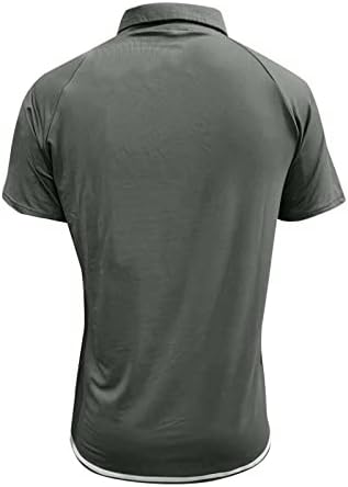 Mens pólo camisa de manga curta Melhoria de umidade de verão Camisas de golfe casuais tops de colarinho casual