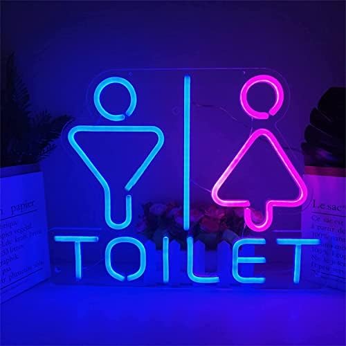 DVTEL Toilet LED NEON SIGN, LUZES DE NOTA DO ENTRADA DE BASHOLO DE BASHOME