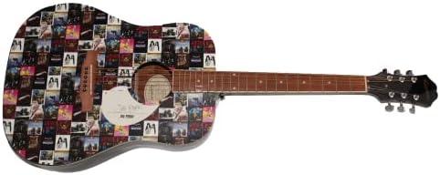 Joe Perry assinou o autógrafo em tamanho real personalizado único de um tipo 1/1 Gibson Epiphone Guitar Guitar w/ James Spence Autenticação