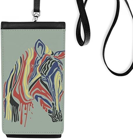 Graffiti simples colorido colorido pinto Animal wallet bolsa pendurada bolsa móvel bolso preto