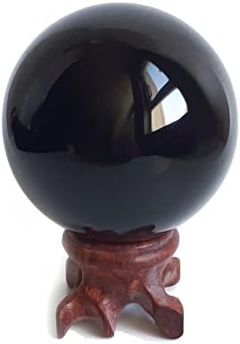 Bola de cristal obsidiana de Mina Heal para Fengshui, meditação, cura de cristal, esfera de adivinhação, decoração em casa, natural e genuína
