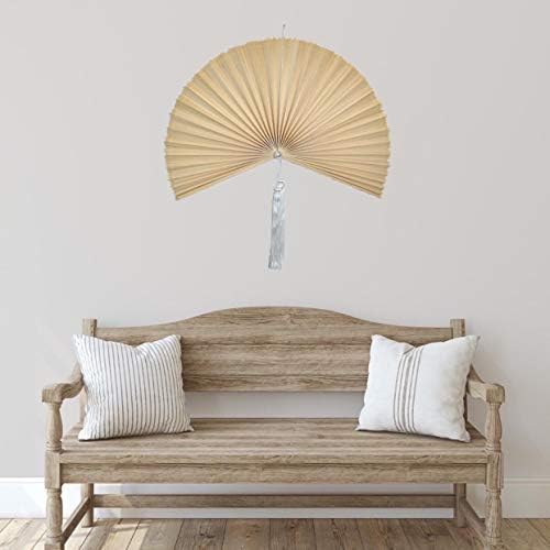 Arteehome Bamboo Fan para pendurar na parede | Decoração de pendura de parede | Decoração de parede do ventilador suspensa | Boho Chic Tamanho da decoração rústica grande