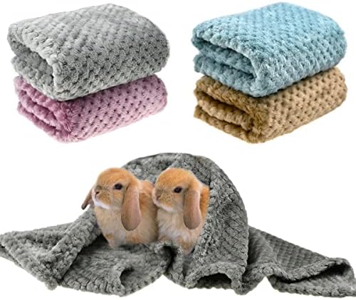 Vehomomia 4pcs cobaias cobertores hamster flanela manta de coelho revestimento de gaiola de gaiola de gaiola de animais de estimação pequenos mantas de dormir tapetes de cama de banho de banho para hedgehog de chinquila de rablo