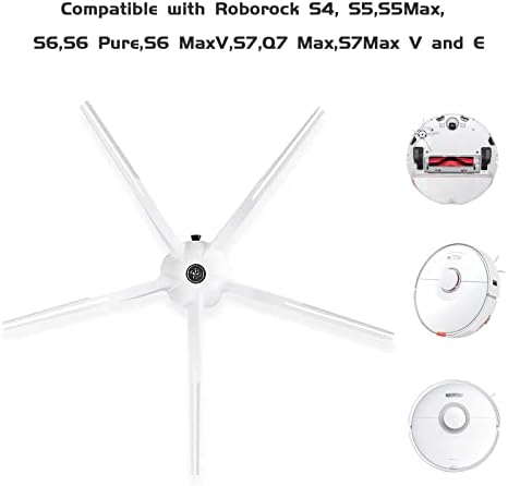 Brochio Silicone lateral Bushes Substacting Parts para Roborock S7 Series, S6 Series, S5 Series, S4 Series e E Série E Peças