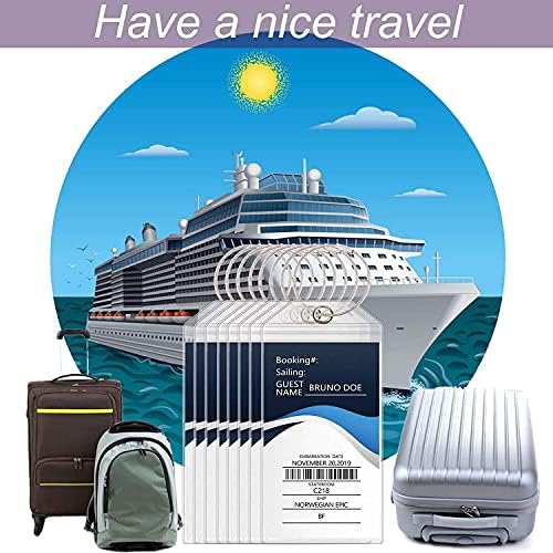 Vacina Card Card Protetor CDC ID Badge Holder Cruise Bagage Tags Id Travel Id Baggage Tag Srnede Wter Propert Rótulos 12 PCs 4x3