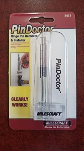 Milescraft 8413 Pin Doctor - Ferramenta de remoção de pinos da dobradiça da porta. Remova ou insira facilmente os pinos da dobradiça.