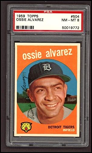1959 Topps 504 Ossie Alvarez Detroit Tigers PSA PSA 8.00 Tigres