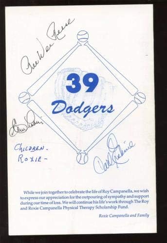 1993 Roy Campanella Memorial Program autografou 4 assinaturas #1 Holograma - revistas MLB autografadas