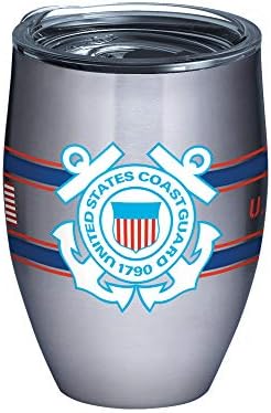 Tervis Coast Guard Camo listras em aço inoxidável copo isolado com tampa, 12 oz, prata