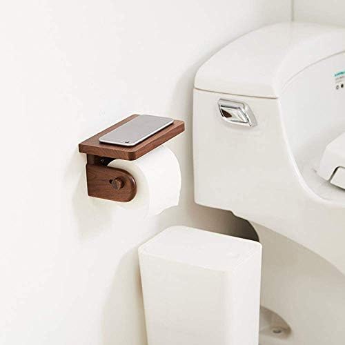 Suporte de toalha de papel wszjj - suporte de papel, suporte de lenço de papel higiênico de montagem na parede com prateleira de armazenamento de telefone celular com celular