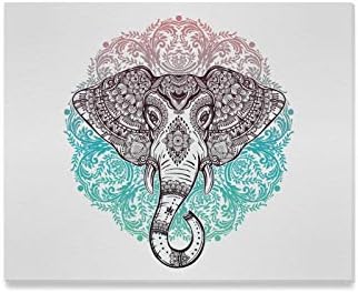 Enevotx Wall Art Painting Vintage Mandala Vector Elefante com Impressão Tribal Orname na tela A paisagem imagens imagens Óleo para casa