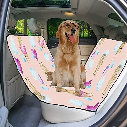 Enevotx Tampa de assento de cão ENEVOTX Centro de animais em forma de coração personalizado Adoro imprimir tampas de assento de carro