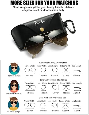 Óculos de sol de aviadores clássicos da ACME para homens polarizados ou não polarizados 58 62 mm