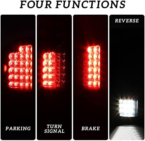 Luzes traseiras de LED de Kewisauto para Dodge Ram 1500 02-06 / 2500 3500 03-06, novas lâmpadas traseiras de freio traseiro