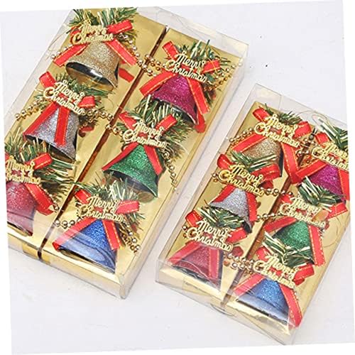 Nolitoy 12pcs coloridos sinos de pó de pó de natividade sinos para artesanato ornamentos de natividade decorações de sinos árvores de