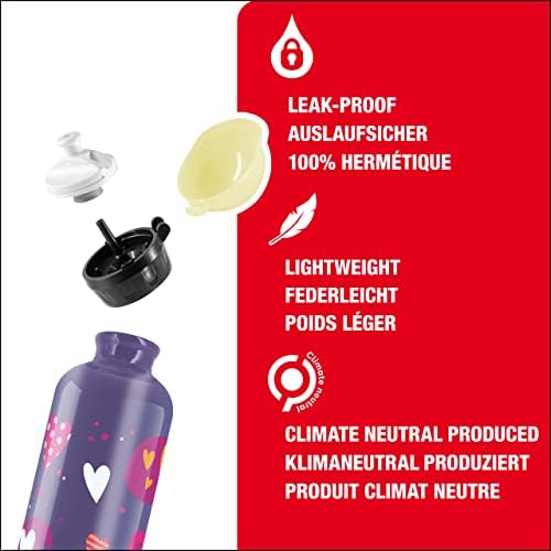 Sigg - Kids Water Bottle - Glow Heartballloons - Profpress - leve - BPA Free - Alumínio - 13 oz
