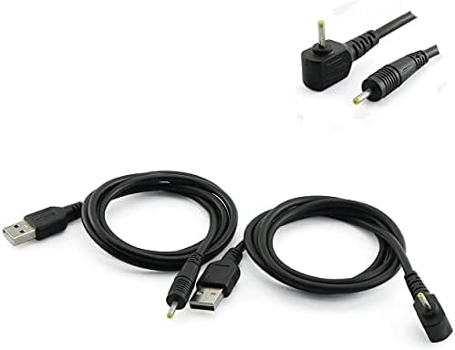 LONGDEX 2PCS 1M USB a DC Linha de energia 4.0x1.7mm Conector 3A Fork de ajuste de corrente 6V Cabo de carregamento do adaptador de energia reto do ângulo reto