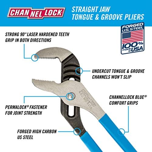 Channellock - Groove de língua 4pc Display 460440426424