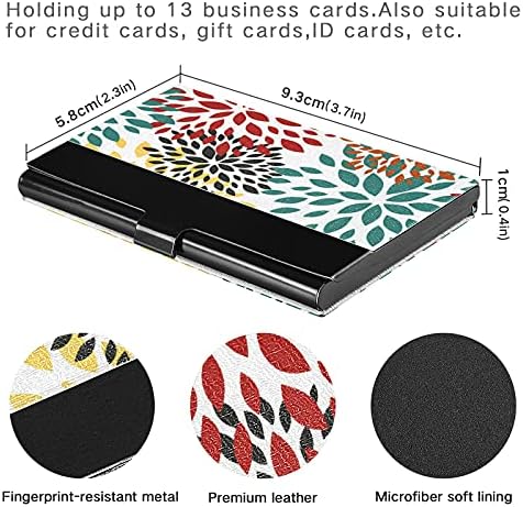 Abstract Flowers Padrão Titular do cartão de visita para homens Caso de cartões de visita com cartão de crédito
