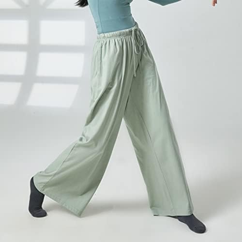 Calças de ioga casuais para mulheres calças casuais de mulheres premium algodão azul -calças casuais de algodão para