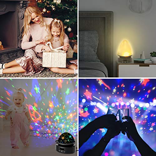 Moredig Night Light for Kids, Baby Night Light Projector 360 graus Girando 8 Luz do Projector Color para Crianças Com
