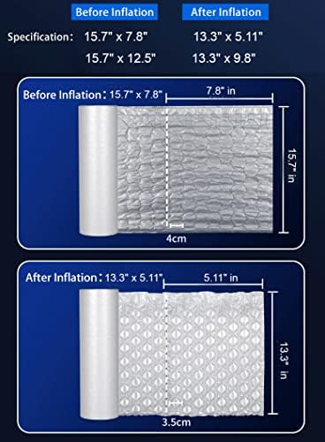 Soltech Inflable Air Bubble Film Filming Wrap Rolls | Perfurado, fácil de rasgar | Bolha de ar grande, 15,7 polegadas x