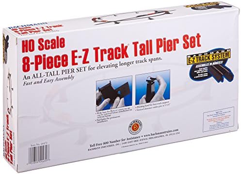 Bachmann treina 8 pc. E -Z Track Tall Pier Set - HO Scale