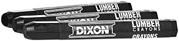 Dixon Lumber Crayons, 4,5 x 0,5, preto de carbono, dúzia