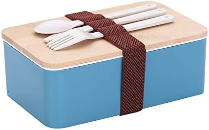 BLMIEDE Caixa de bento de madeira para microondas Box de camada dupla caixa de bento portátil caixa de bento BELL Bear Proof