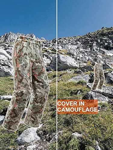 Calças de caça de camuflagem feminina ultra-quieta, lã de lã resistente à água alinhada com calças camufladas flexíveis,