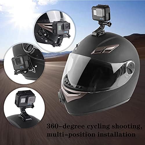 Ehooyau 4pcs Câmera de capacete base j gancho fivela de fivela de superfície suporte de montagem compatível para escalada ao ar livre Acessórios para câmera