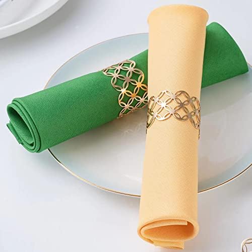 OHFOOHU GOLD NABKING RINGS DE 8, para decoração de mesa, configuração de mesa, decoração de mesa elegante para casamentos,
