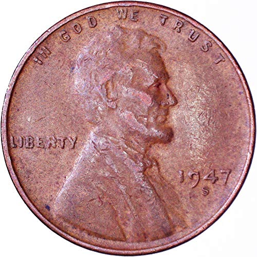 1947 S Lincoln Wheat Cent 1C muito bom