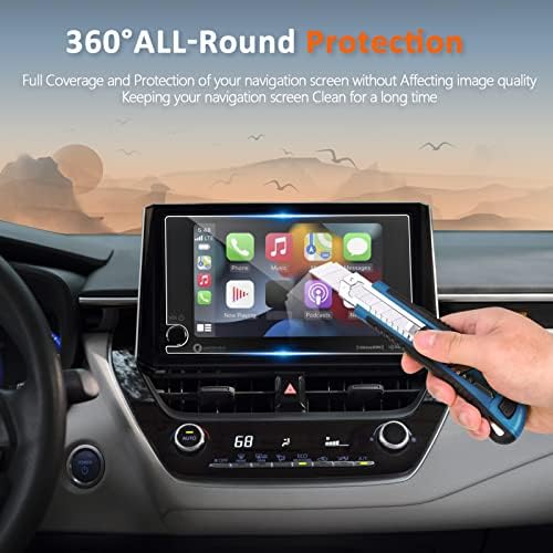CDEFG Protetor de tela de vidro temperado para 2023 Toyota Corolla Cross Le, SE e XSE Hybrid 8 Radio Touch Screen,