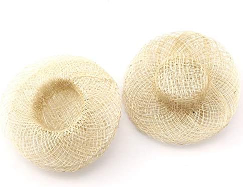 Pzrt 6pcs mini chapéus de palha para acessórios de jóias de artesanato diy decoração de vestuário 76mm