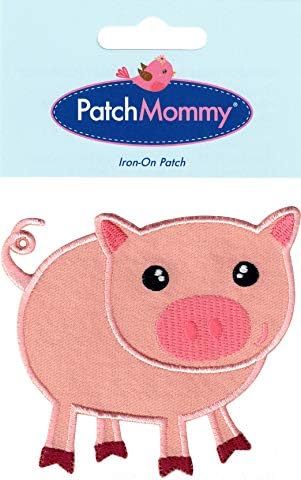 Patchmommy Pig Patch, Ferro On / Sew On - Apliques para crianças