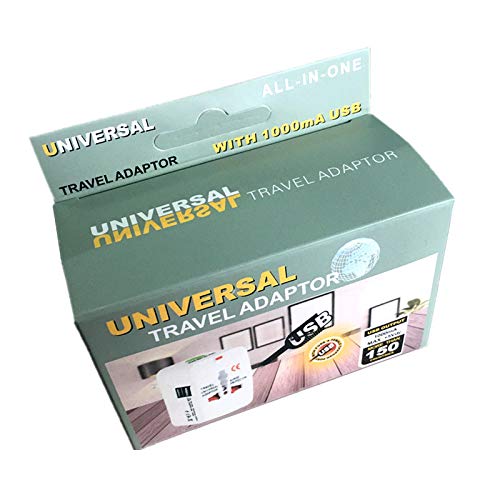 Adaptador de plugue internacional universal 2 Adaptador de carregador de energia de viagens portuária USB World com plugue de