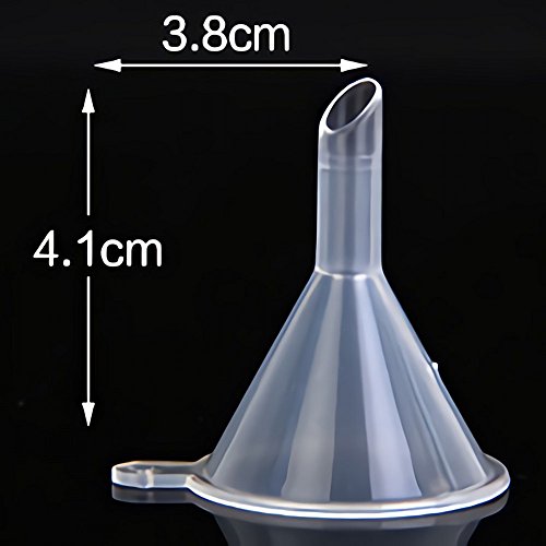 Zhongjiuyuan 500 peças mini -transparente funil plástico funil de cozinha acessórios de cozinha gadgets emulsão de perfume para embalagem