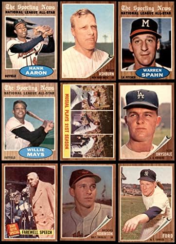 1962 Topps Baseball próximo ao conjunto completo ex/mt