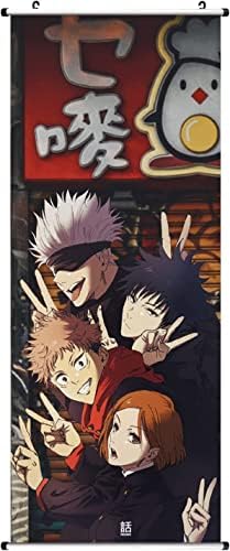 Poster de parede de parede de anime Poster suspenso | Manga japonesa decoração da sala de arte da parede, 15.7x39.3inch/40x100cm