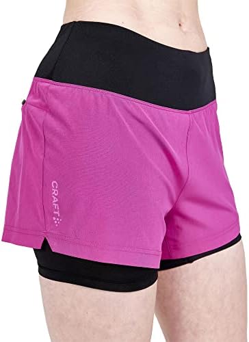 Craft Sportswear Women's Adv Essence 2-em-1 shorts | Shorts de treino com meias internas | Ótimo para correr, ioga e academia