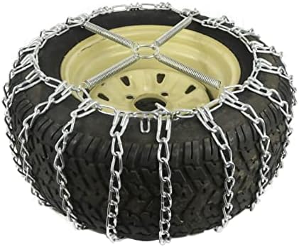 A ROP SHOP | 2 Corrente de pneus de ligação para mtd 18x8.5x8 Frente e 24x10.5x12 Tractor de pneu traseiro