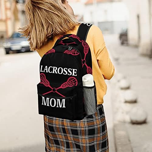 Mãe de lacrosse Mochilas de viagem Bolsa de ombro de moda Mochila Multi-bolso para o trabalho de estudo escolar Compras